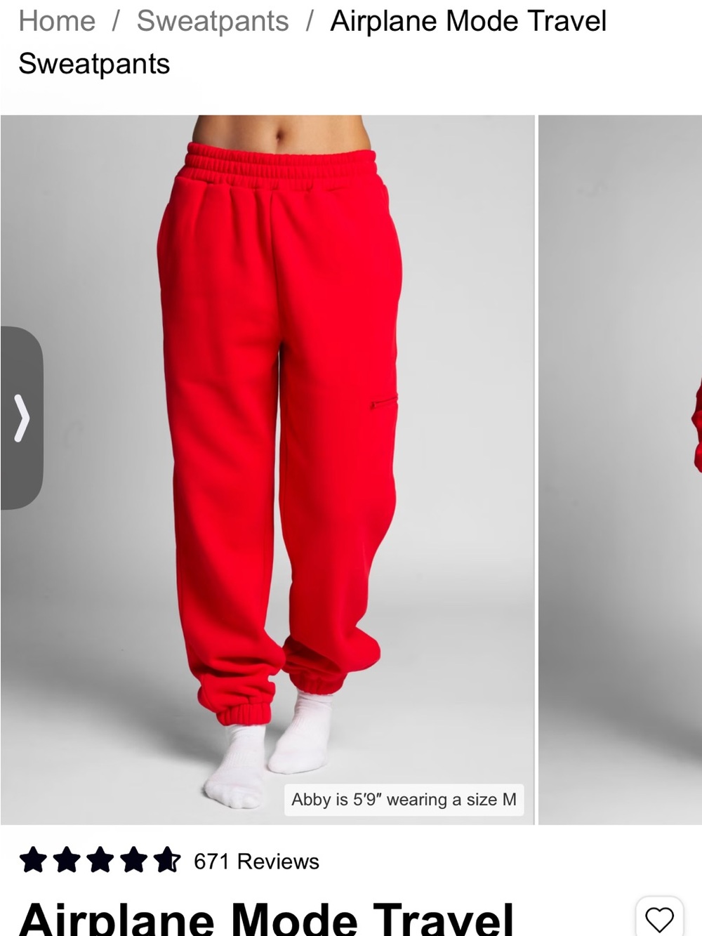 Airplane Mode Travel Sweatpants — Red Relaxed Joggers